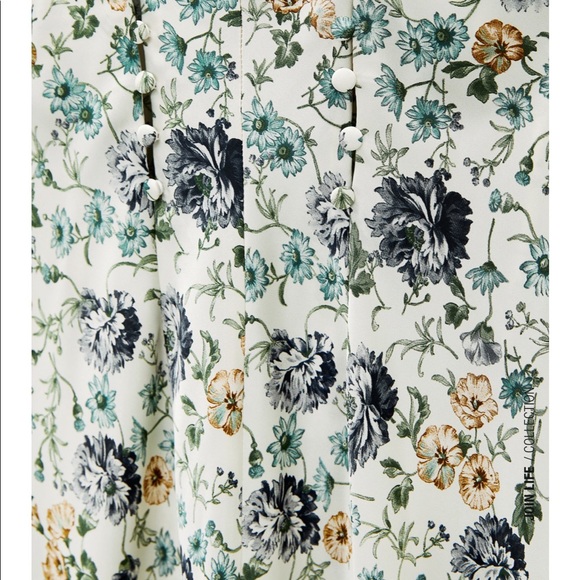 Zara Satin Effect Print Dress - Picture 9 of 10